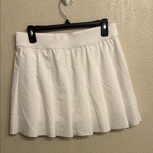 Fabletics Women Pleated White Skirt Built in Shorts Size Large
